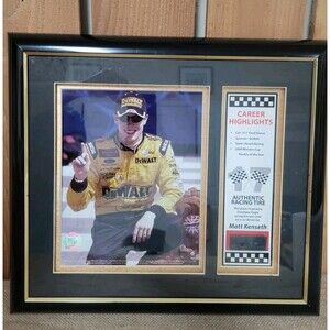 Matt Kenseth Framed 8x10 Print Authentic Racing Tire In 13x17 Frame Very Good